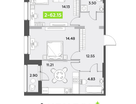2-к. квартира, 62 м²