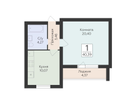 1-к. квартира, 40 м²