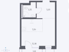 Студия, 26,5&nbsp;м²