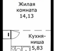 Студия, 28 м²
