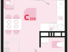 Студия, 27 м²