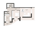 2-к. квартира, 71 м²
