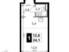 Студия, 24 м²