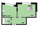 1-к. квартира, 40 м²