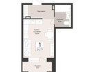 1-к. квартира, 24 м²
