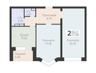 2-к. квартира, 67&nbsp;м²
