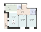 3-к. квартира, 75&nbsp;м²