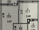 1-к. квартира, 34,3&nbsp;м²