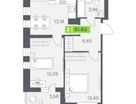 2-к. квартира, 51 м²