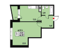 1-к. квартира, 46&nbsp;м²