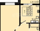 1-к. квартира, 39,3&nbsp;м²