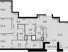 4-к. квартира, 116 м²
