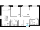 3-к. квартира, 78&nbsp;м²