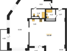 2-к. квартира, 122,1&nbsp;м²