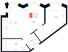 2-к. квартира, 51&nbsp;м²