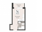 Студия, 20,5&nbsp;м²