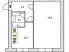1-к. квартира, 30,9 м²