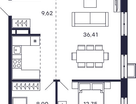 2-к. квартира, 73&nbsp;м²
