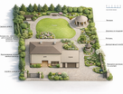 Трехэтажный коттедж, 630 м²