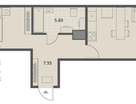 1-к. квартира, 49&nbsp;м²