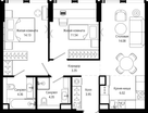 2-к. квартира, 61&nbsp;м²