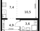 Студия, 26 м²