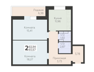 2-к. квартира, 65&nbsp;м²