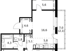 4-к. квартира, 86 м²