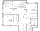 Студия, 62&nbsp;м²