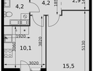 1-к. квартира, 38&nbsp;м²