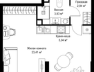 1-к. квартира, 35&nbsp;м²