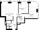 2-к. квартира, 71&nbsp;м²