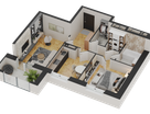 2-к. квартира, 64&nbsp;м²