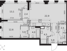 3-к. квартира, 79 м²