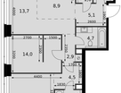 3-к. квартира, 77 м²