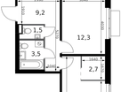 2-к. квартира, 59 м²