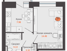 1-к. квартира, 31 м²