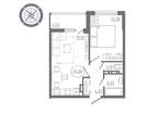 1-к. квартира, 47,7&nbsp;м²