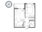1-к. квартира, 47,7&nbsp;м²