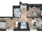 2-к. квартира, 55&nbsp;м²
