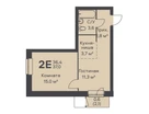 2-к. квартира, 37&nbsp;м²