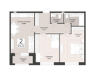 2-к. квартира, 69&nbsp;м²