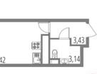 Студия, 17,8&nbsp;м²