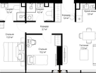 2-к. квартира, 62&nbsp;м²