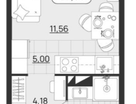 Студия, 24,4&nbsp;м²