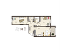 2-к. квартира, 64,3&nbsp;м²