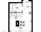 Студия, 27&nbsp;м²