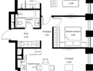 2-к. квартира, 62&nbsp;м²