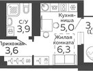 Студия, 20,5&nbsp;м²