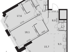 3-к. квартира, 78&nbsp;м²